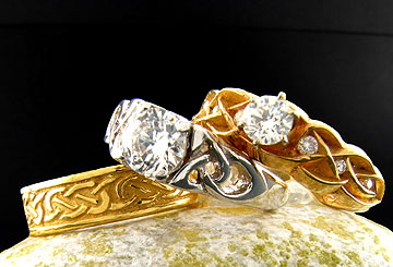 gold celtic rings